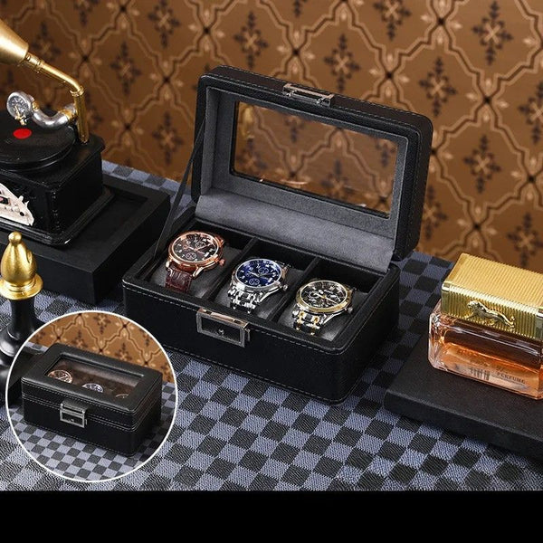 Boîte à montres de luxe verrouillable à étages