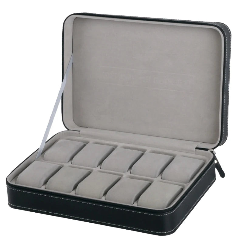 Étui de voyage organisateur noir pour montres