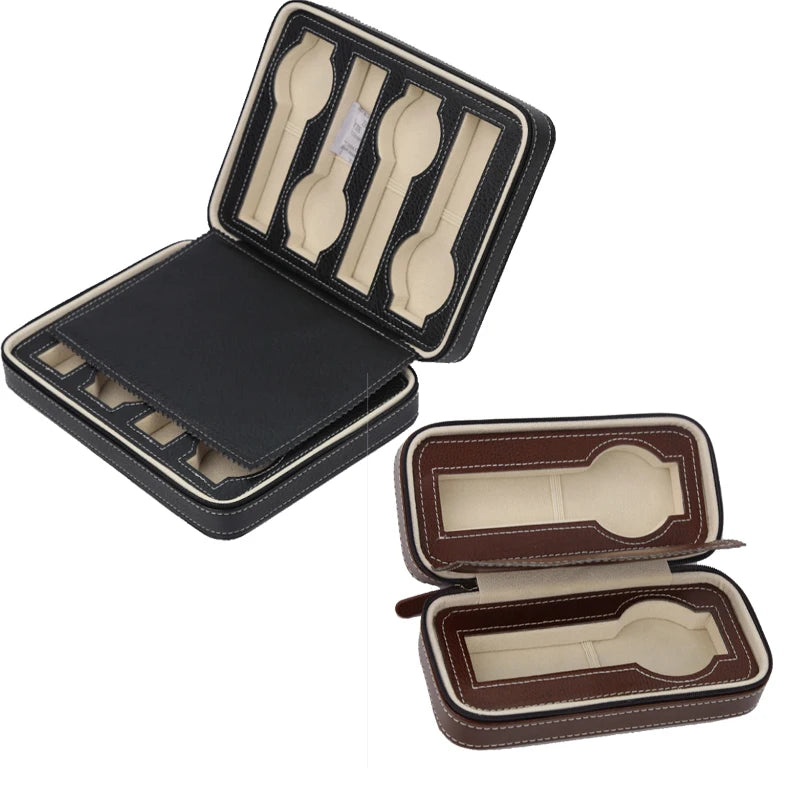 Étui de voyage organisateur noir pour montres
