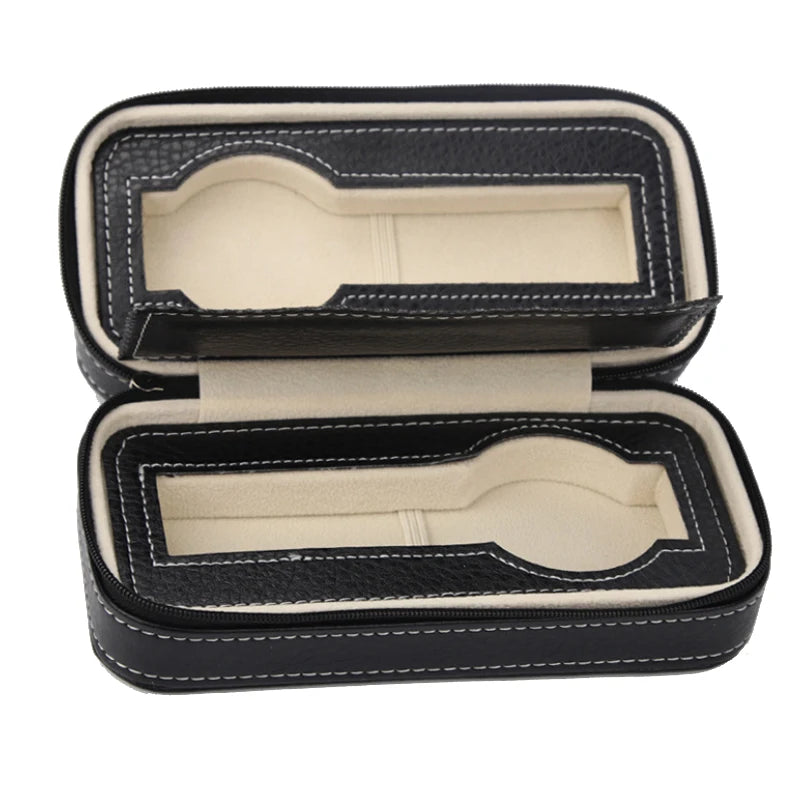 Étui de voyage organisateur noir pour montres