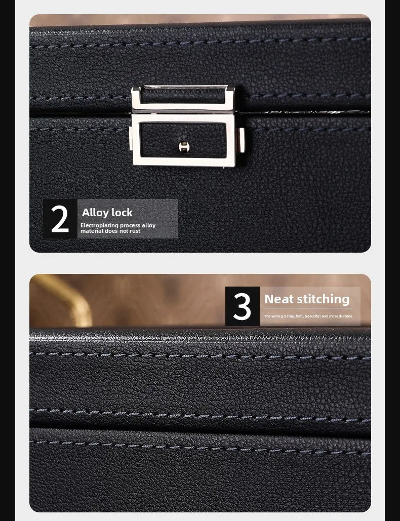 Boîte à montres de luxe verrouillable 12 places
