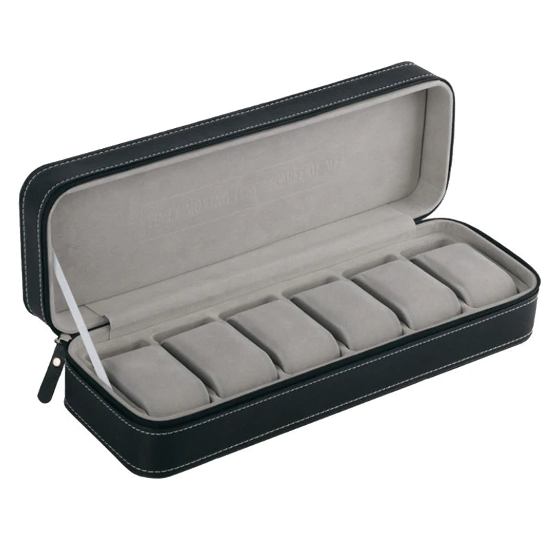 Étui de voyage organisateur noir pour montres