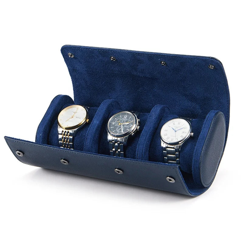 Étui de voyage de luxe en cuir véritable pour montres