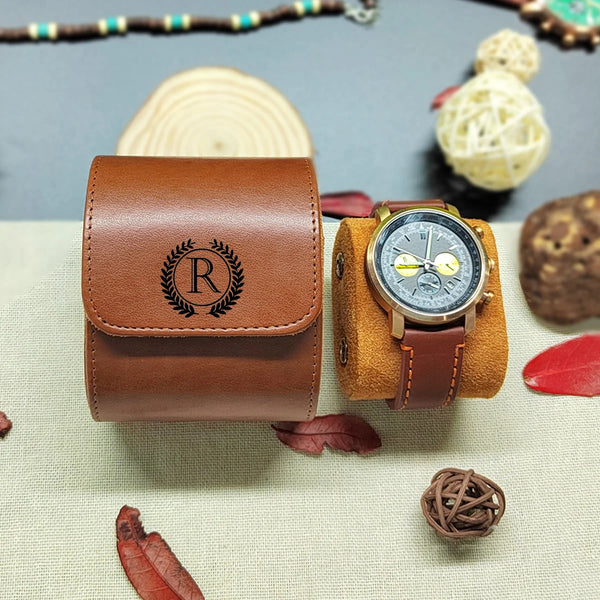 Étui de voyage en cuir personnalisable à graver