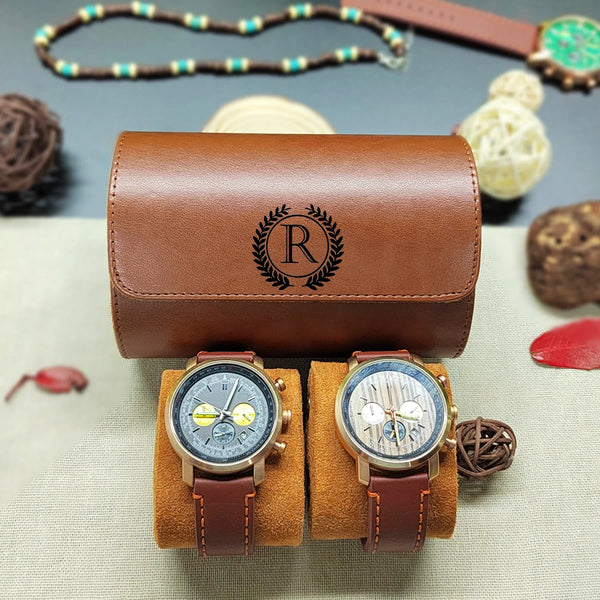 Étui de voyage en cuir personnalisable à graver