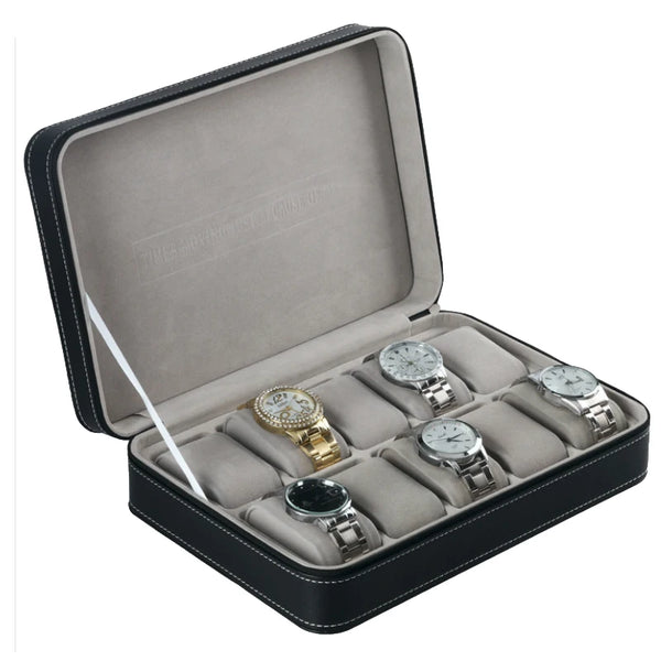 Étui de voyage organisateur noir pour montres