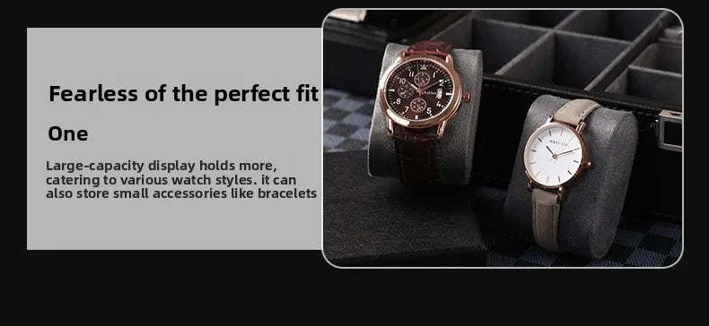 Boîte à montres de luxe verrouillable 12 places
