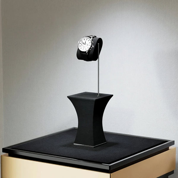 Porte-montre design en métal et cuir