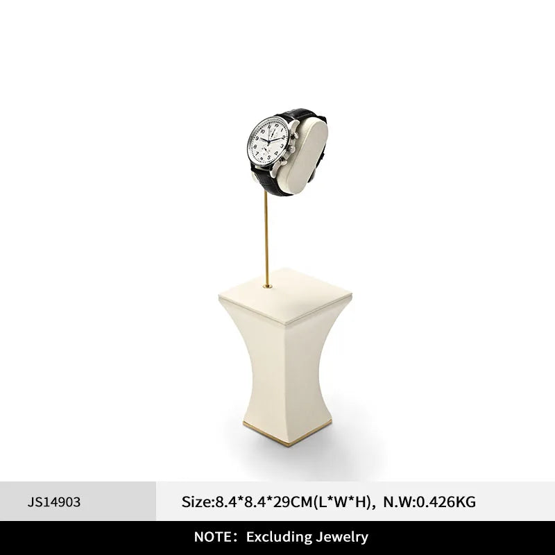Porte-montre design en métal et cuir