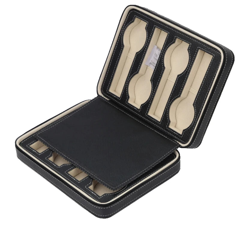 Étui de voyage organisateur noir pour montres