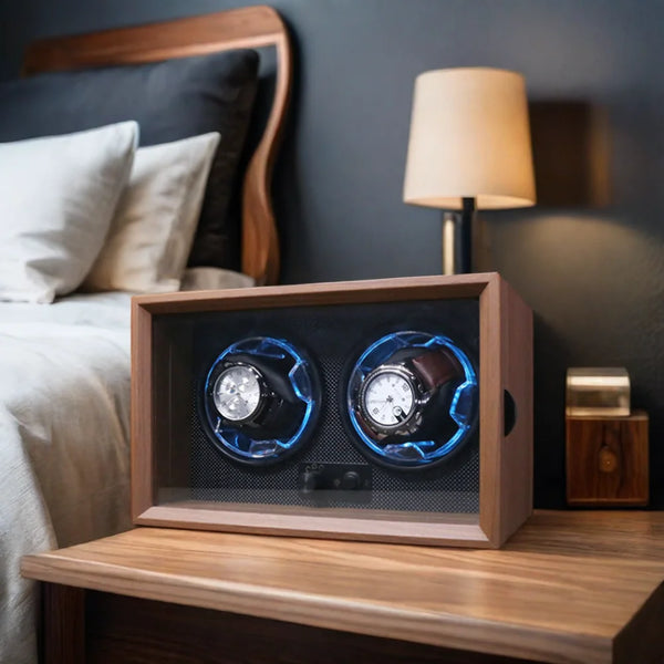 Remontoir de 2 montres en bois USB