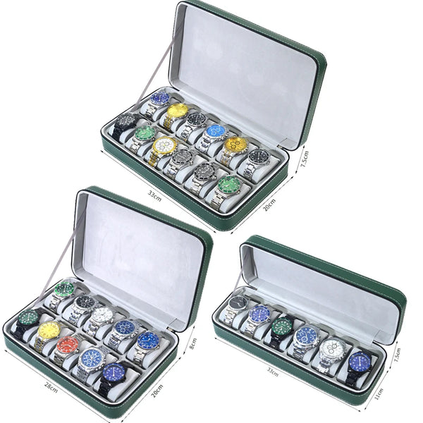Étui de voyage organisateur zippé pour montres et bracelets