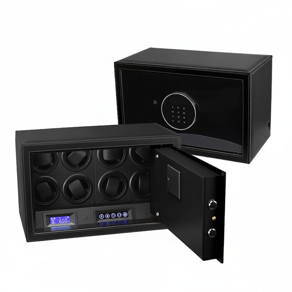 Coffre-fort remontoir de montres en simili cuir