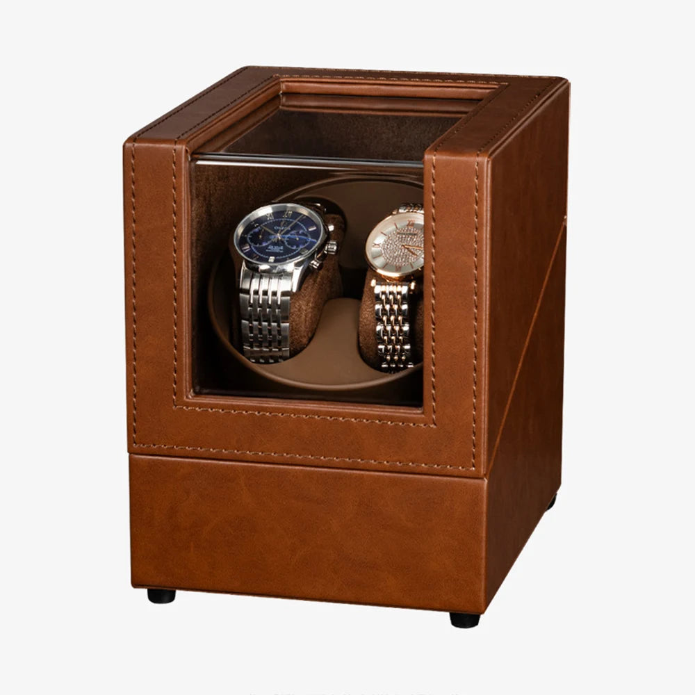 Remontoir de montre en simili cuir, 2 montres