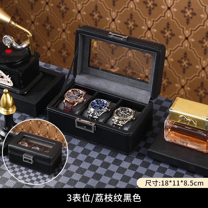 Boîte à montres de luxe verrouillable 12 places