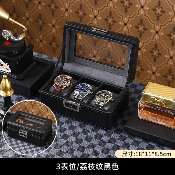 Boîte à montres de luxe verrouillable 12 places